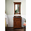 James Martin Vanities Brookfield 26in Single Vanity, Warm Cherry w/ 3 CM Charcoal Soapstone Quartz Top 147-114-V26-WCH-3CSP